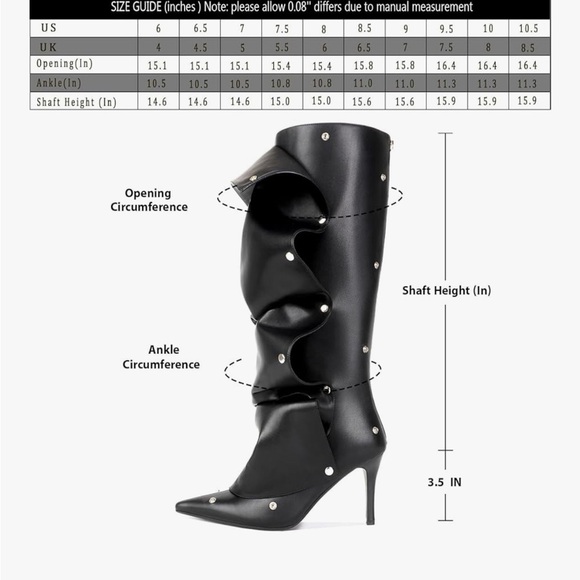 Knee High Studded Boots for Women - Picture 11 of 13